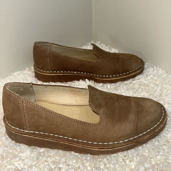 LL Bean Stonington Slip On Loafer 7M Brown Nubuck Casual Comfort Minimalist Boat - Picture 2 of 9